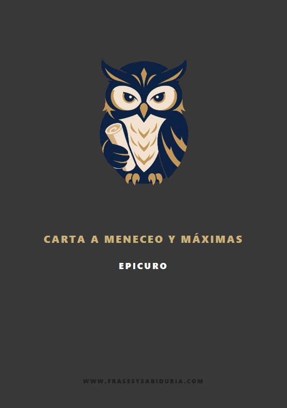 Portada de Carta a Meneceo y Máximas – Epicuro