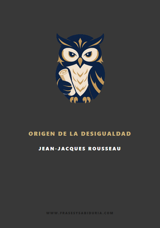 Portada de Origen de la desigualdad – Jean-Jacques Rousseau